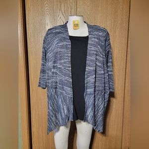3XL 1 peice Blouse Black and White